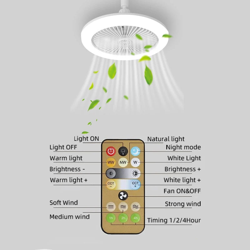 Ventilador Inteligente de Techo con Luz